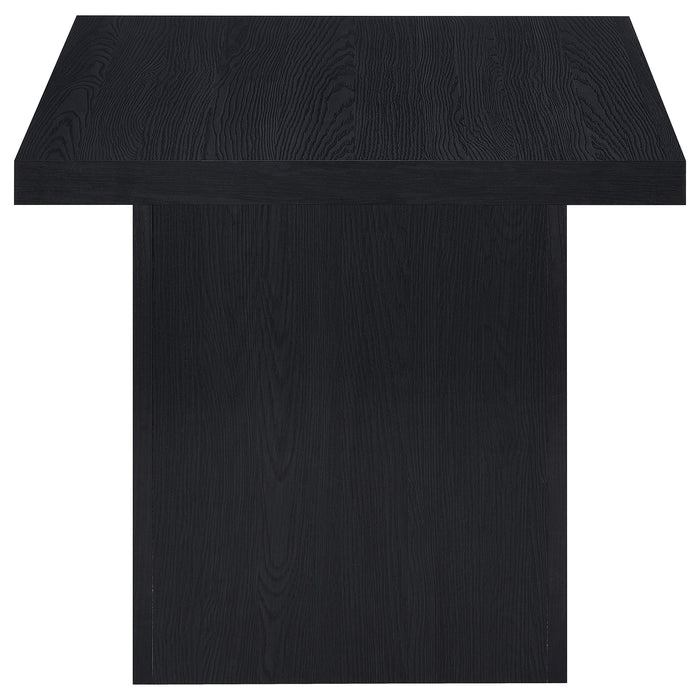 Devar 2-piece Square Cocktail Coffee End Table Set Black