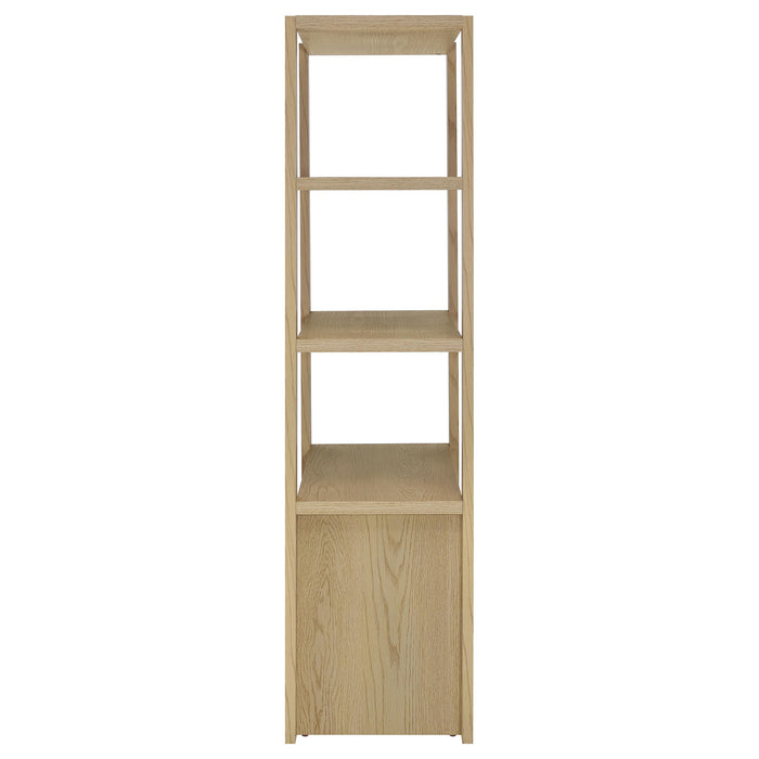 Laurelton 3-shelf Media Tower Tall Pier Cabinet Light Oak