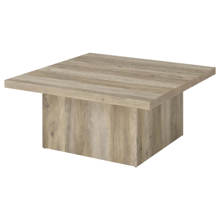 Devar 3-piece Square Coffee End Table Set Distressed Pine