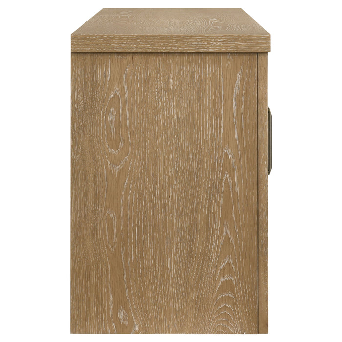 Brenham 79-inch 4-door TV Stand Media Console Washed Oak