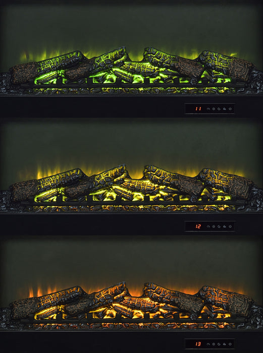 Enfield 71-inch TV Stand Fireplace Media Console Dark Pine