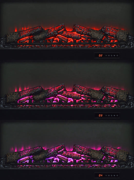 Havering 71-inch TV Stand Fireplace Media Console Dark Pine