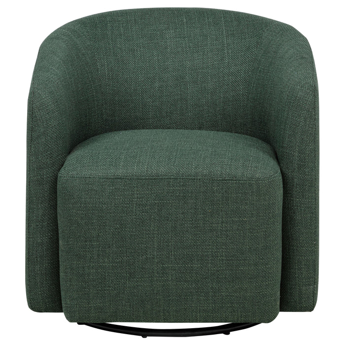Mossbrook Fabric Upholstered Swivel Accent Chair Green