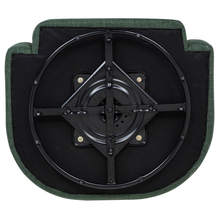 Mossbrook Fabric Upholstered Swivel Accent Chair Green