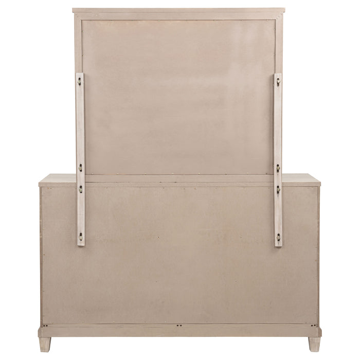 Pembroke 6-drawer Bedroom Dresser with Mirror Washed Oak