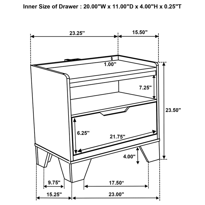 Henderson 4-piece Eastern King Bedroom Set Medium Oak