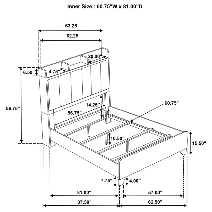 Henderson 4-piece Queen Bedroom Set Medium Oak