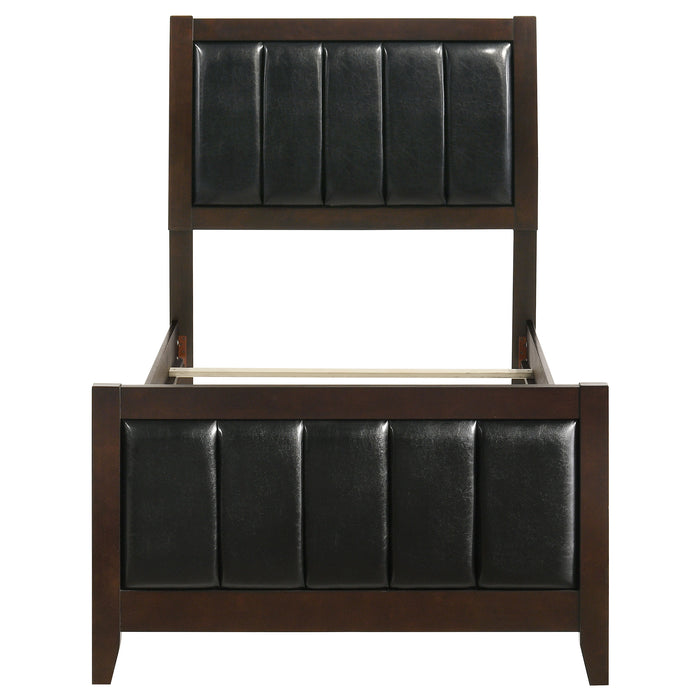 Carlton Wood Twin Panel Bed Cappuccino