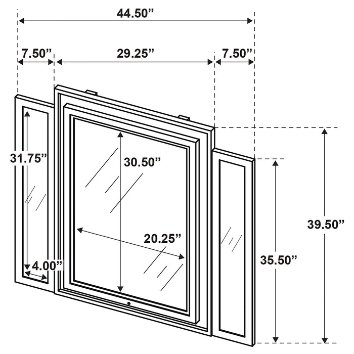 Lorient 4-piece Queen Bedroom Set Ivory and Camel