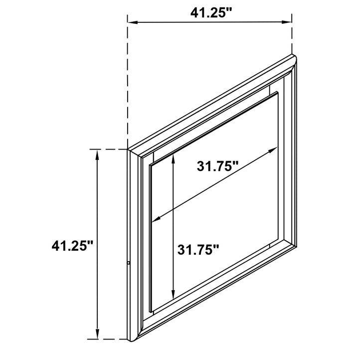 Cassia Dresser Mirror White High Gloss