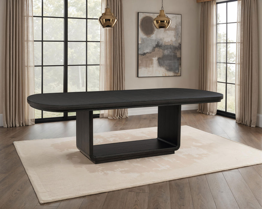 Leandro 78-inch Extension Dining Room Table Burnished Black