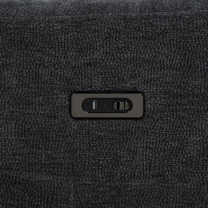 Kennett 3-piece Chenille Power Reclining Sofa Set Dark Grey