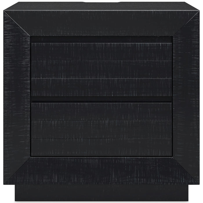 Londer California King Panel Bed with Mirrored Dresser and Nightstand