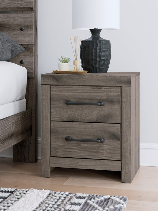 Graystorm Twin Panel Storage Bed with Mirrored Dresser and Nightstand