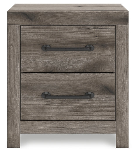 Graystorm Twin Panel Bed with Mirrored Dresser and Nightstand