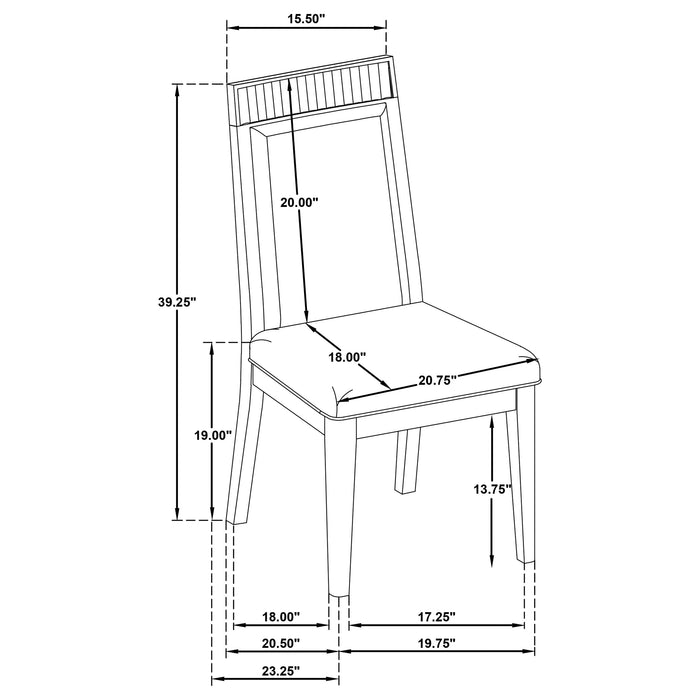 Brookmead Dining Side Chair Ivory and Black (Set of 2)