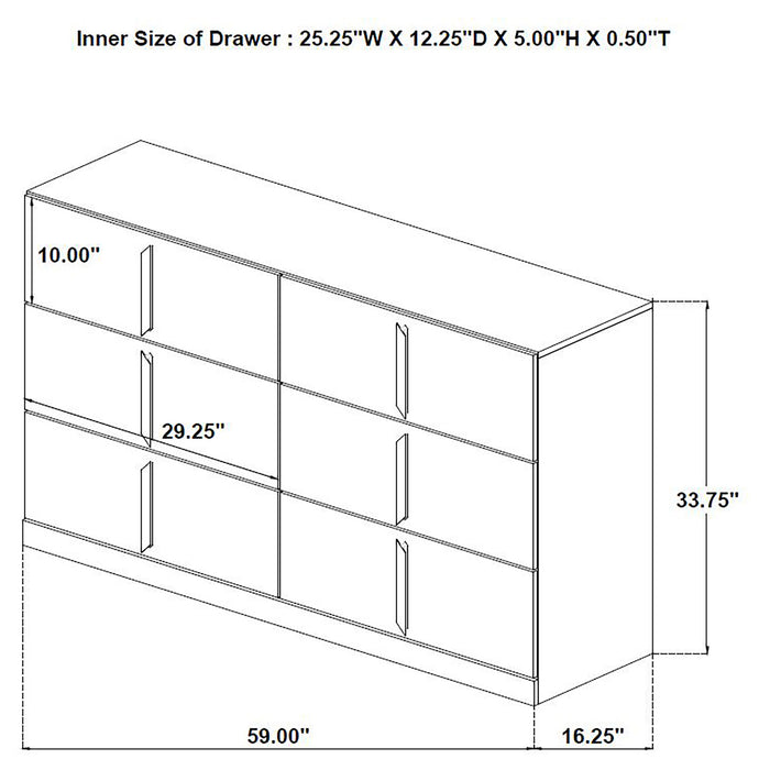 Ines 5-piece Eastern King Bedroom Set Grey and White High Gloss
