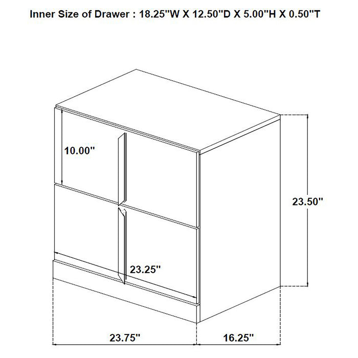 Ines 4-piece Queen Bedroom Set Grey and White High Gloss