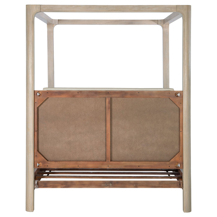 Solano 85-inch Eastern King Canopy Bed Weathered Mango