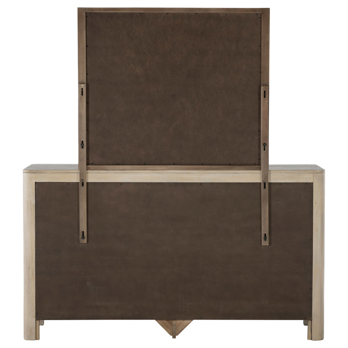 Solano 9-drawer Bedroom Dresser with Mirror Weathered Mango