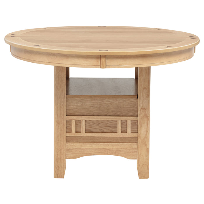 Lavon Oval 60-inch Wood Extension Leaf Dining Table Light Oak