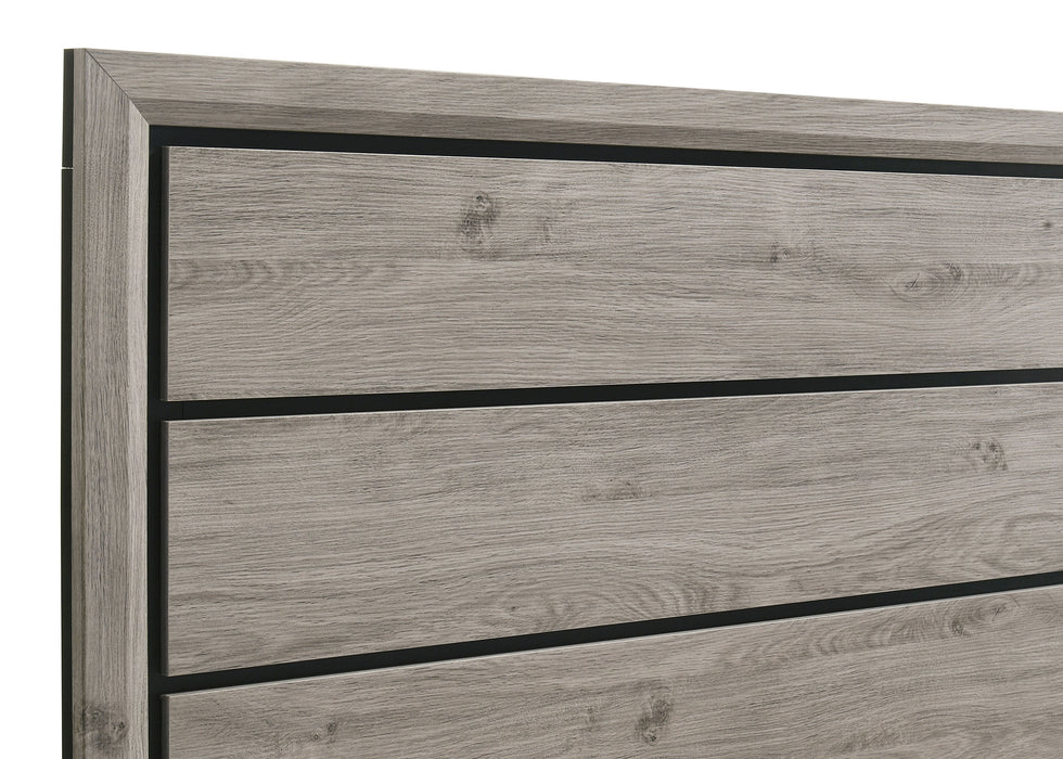 Valen Wood Eastern King Panel Bed Light Taupe