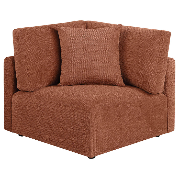 Elysia 6-piece Chenille Upholstered Modular Sectional Sofa Coral