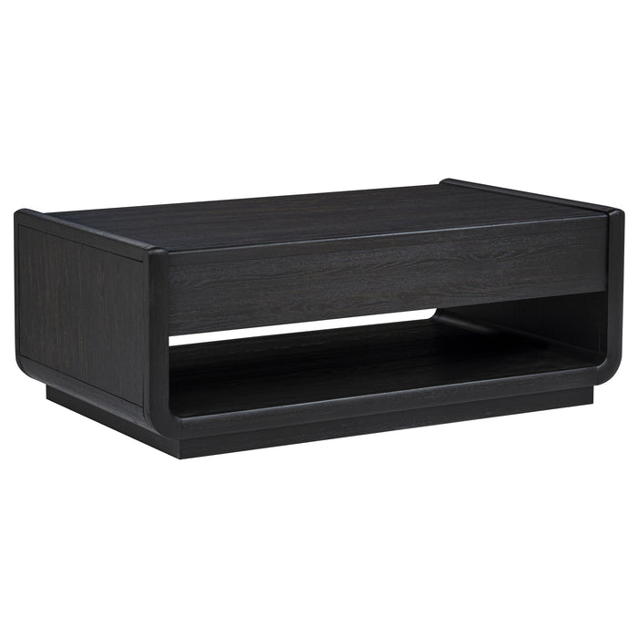 Leandro 3-piece Wood Coffee and End Table Set Burnished Black