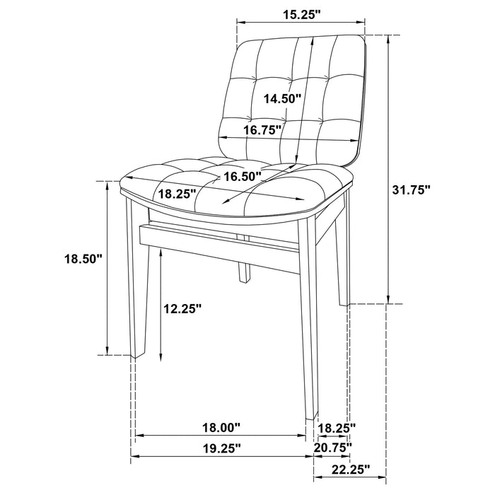 Hamlyn 5-piece Round Wood Dining Set Grey and Black