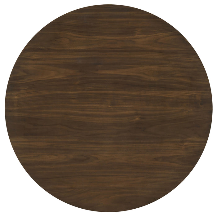 Hamlyn 5-piece Round Wood Counter Height Dining Set Black and Walnut