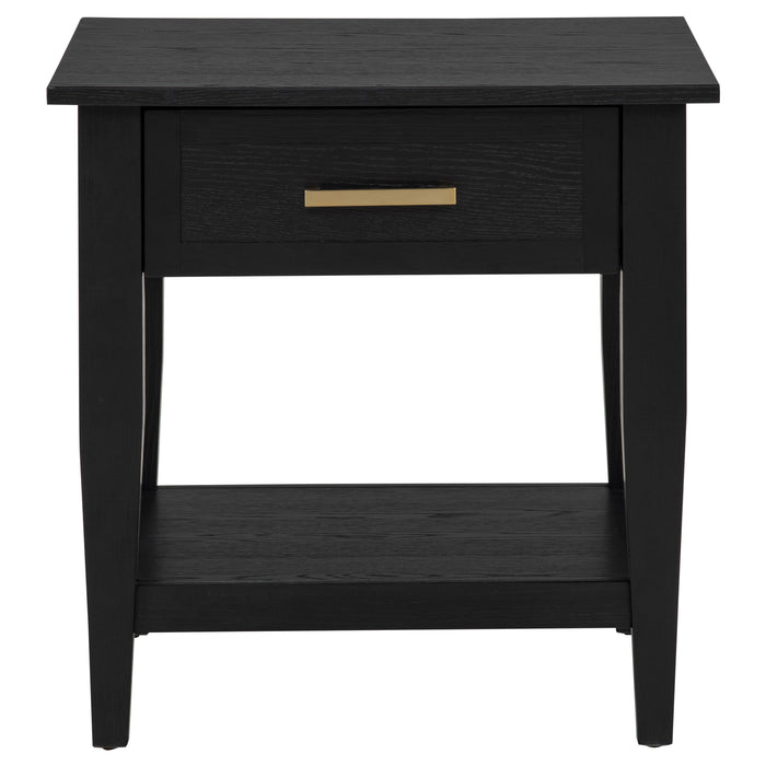 Lindenton 2-piece Wood Lift-Top Coffee and End Table Set Black