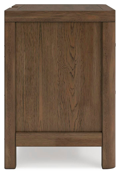 Cabalynn King Panel Bed with Storage with Mirrored Dresser, Chest and Nightstand