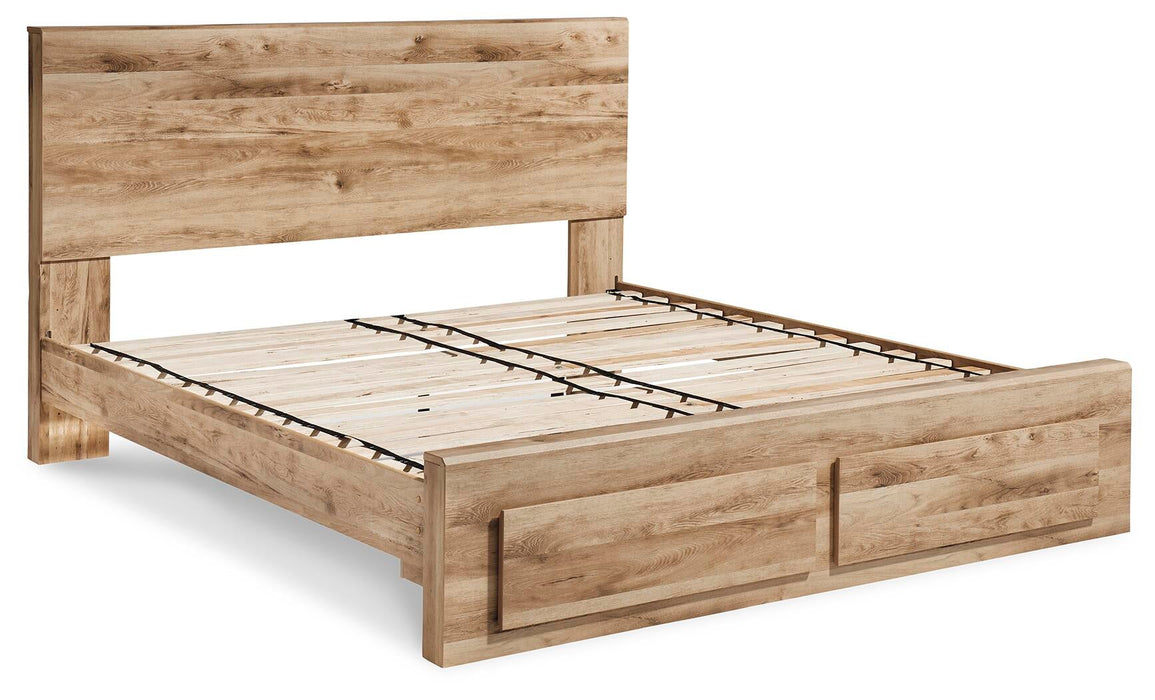 Hyanna King Panel Storage Bed, Dresser, Mirror and Nightstand