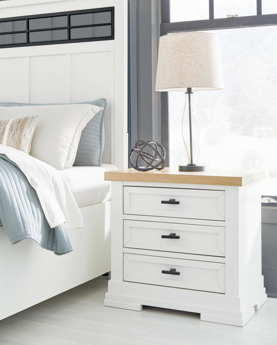 Ashbryn Queen Panel Storage Bed, Dresser, Mirror and Nightstand
