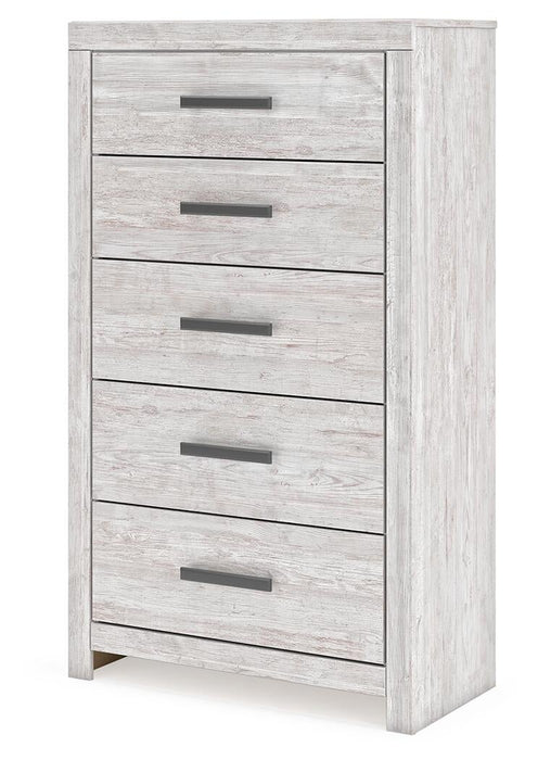 Cayboni Twin Panel Bed, Dresser, Mirror, Chest and Nightstand