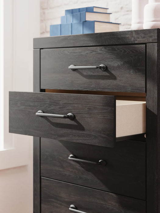 Hollivern Twin Panel Storage Bed, Dresser, Mirror, Chest and Nightstand