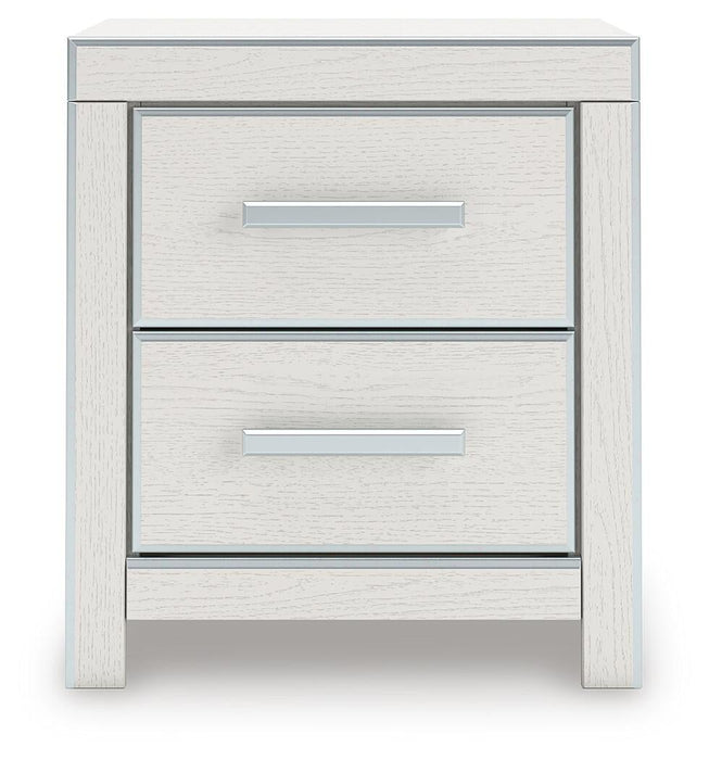 Zuraleus King Upholstered Panel Platform Bed, Dresser, Mirror, Chest and Nightstand