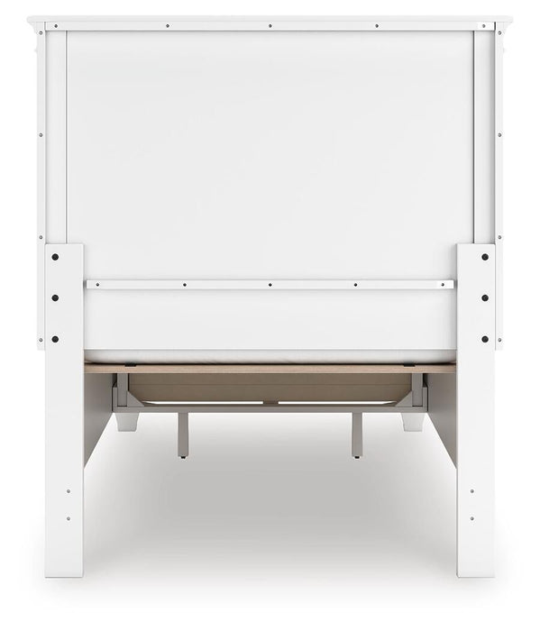 Fortman Twin Panel Storage Bed, Dresser, Mirror and Nightstand