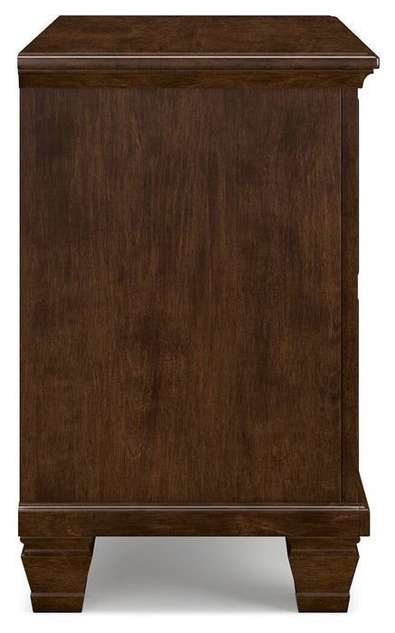 Danabrin Queen Panel Storage Bed, Dresser, Mirror and Nightstand