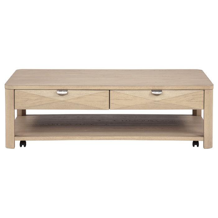 Marcelo 2-piece Coffee Table Set with Storage Light Elm