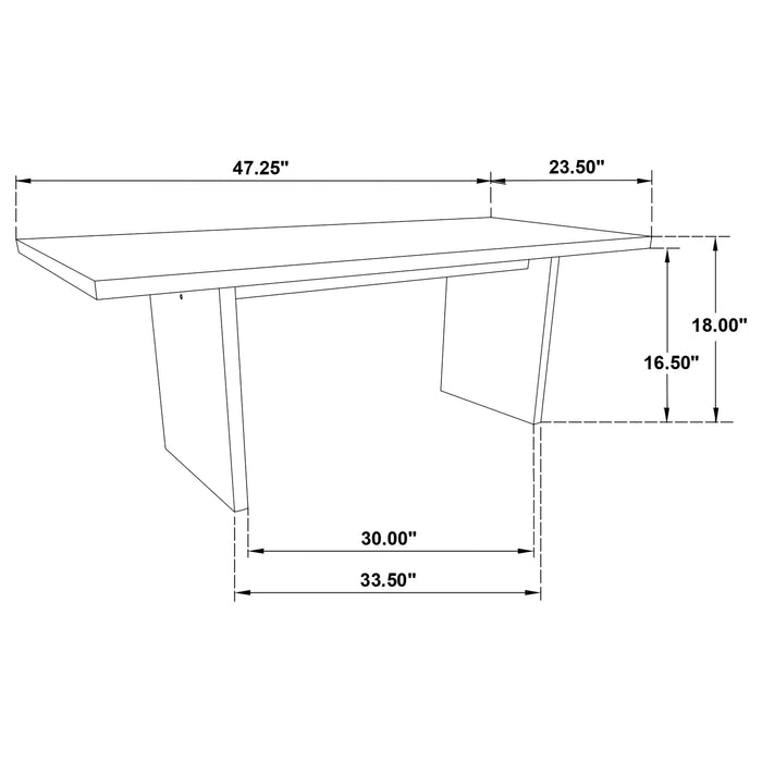 Decker 2-piece Coffee and End Table Set Natural Oak