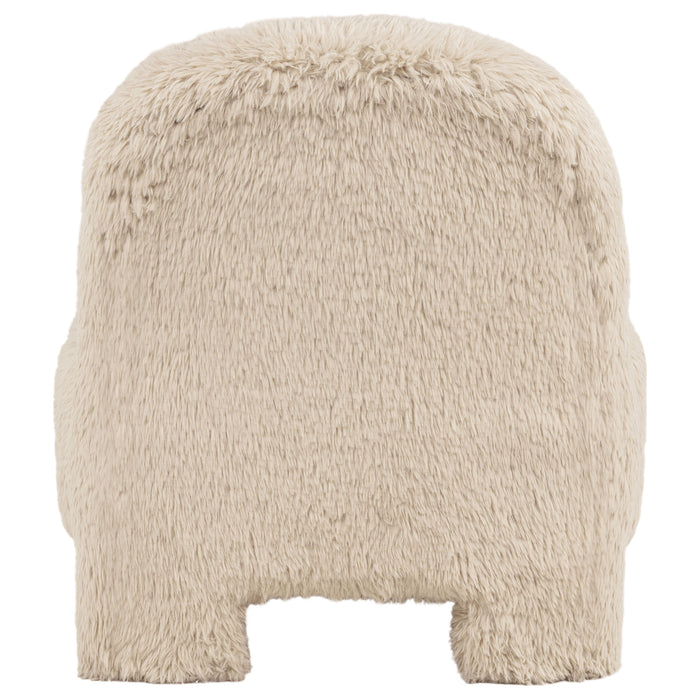 Lacombe Faux Fur Accent Chair Latte