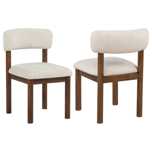 Faulkner Upholstered Dining Side Chair Cream (Set of 2)