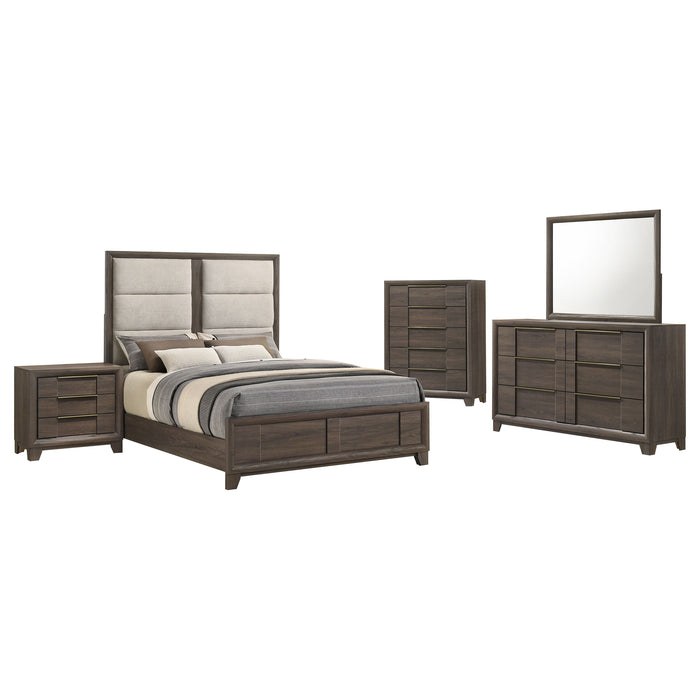 Farre 5-piece Eastern King Bedroom Set Dark Brown