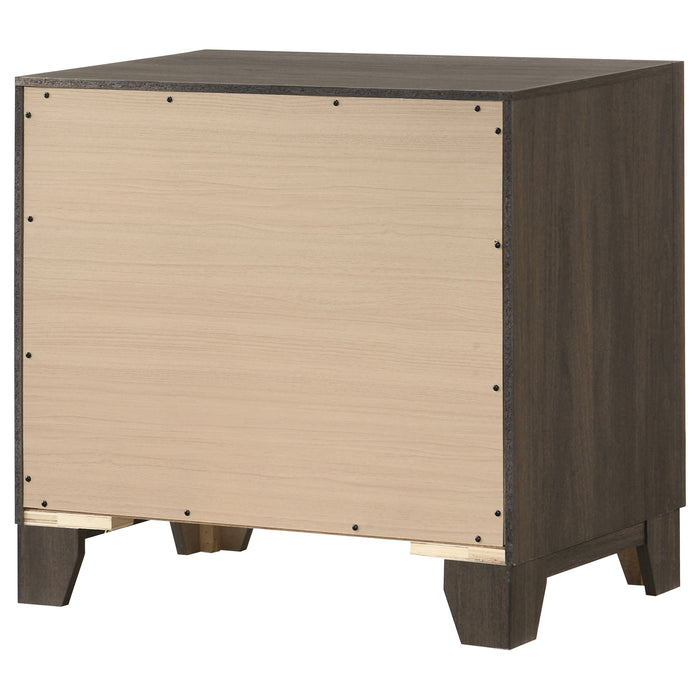 Farre 2-drawer Nightstand Bedside Table Dark Brown