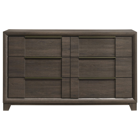 Farre 6-drawer Dresser Dark Brown