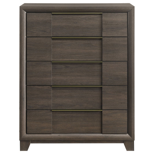 Farre 5-drawer Chest of Drawers Dark Brown