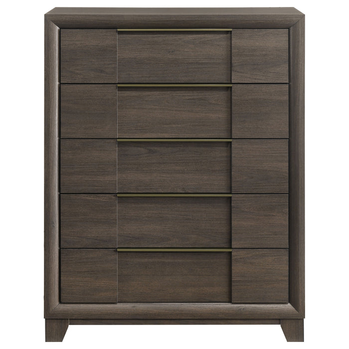 Farre 5-drawer Chest of Drawers Dark Brown