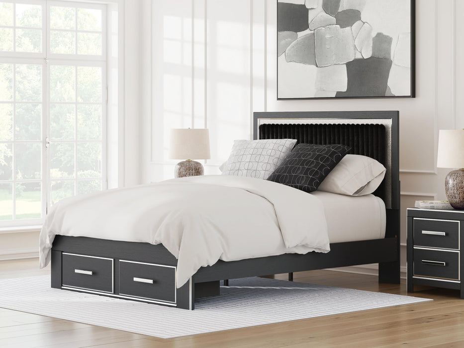 Zuraleus Queen Upholstered Panel Storage Bed