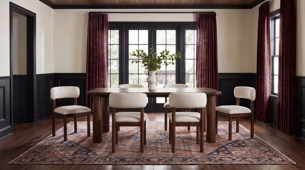 Faulkner 84-inch Extension Wood Dining Table Brown Oak